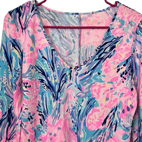 Lilly Pulitzer Davie Pink & Blue Dress Size Small - Picture 3 of 9